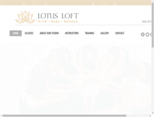 Tablet Screenshot of lotusloftyoga.com
